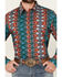 Image #3 - Wrangler Men's Checotah Southwestern Print Long Sleeve Snap Western Shirt - Tall, Multi, hi-res