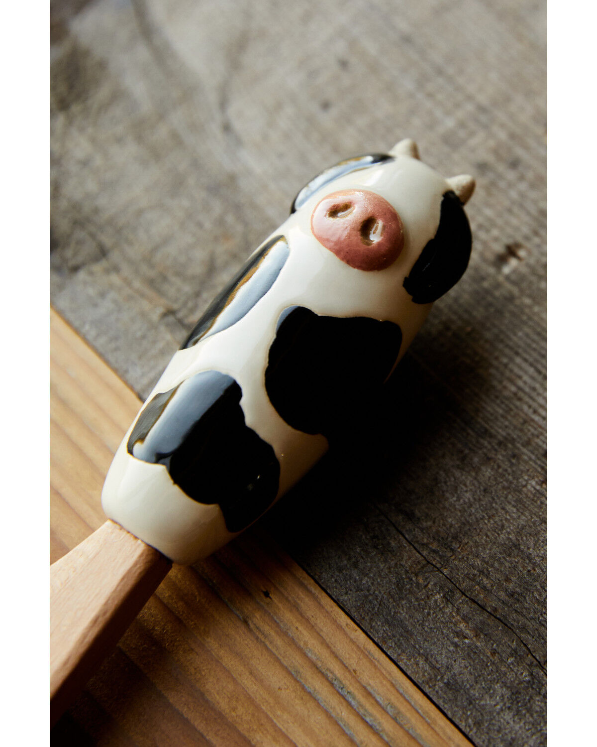 Image #3 - Mud Pie Cow Tidbit Bowl And Spreader Set, White, hi-res