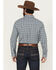 Image #4 - Cody James Men's Bob Plaid Print Long Sleeve Button-Down Western Shirt, Blue, hi-res