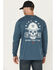 Image #1 - Ariat Men's FR Hard Head Long Sleeve Pocket Work Shirt, Blue, hi-res
