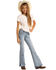 Image #5 - Rock & Roll Denim Girls' Light Wash Split Hem Basic Trouser, Blue, hi-res