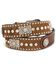 Image #2 - Nocona Men's Crystal Studded Hair-On-Hide Leather Belt - Reg & Big, Brown, hi-res