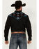 Image #4 - Rodeo Clothing Men's Fancy Smiley Yoke Embroidered Long Sleeve Snap Western Shirt, Black, hi-res