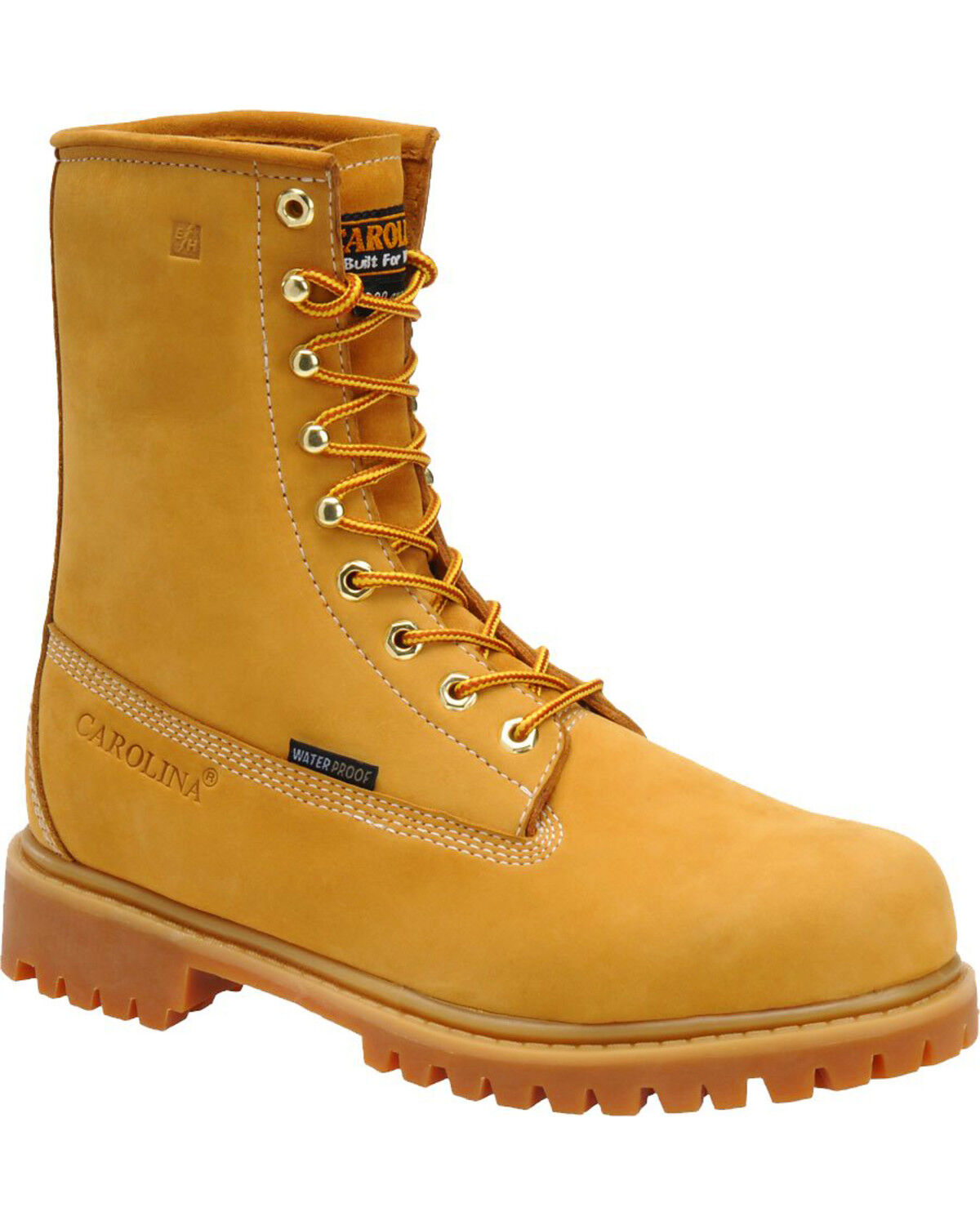 Image #1 - Carolina Men's 8" Steel Toe Work Boots, Brown, hi-res