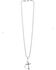 Image #1 - M & F Western Women's Silver Cross & Fishhook Pendant Necklace, Silver, hi-res