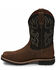 Image #3 - Justin Men's Fireman Black Western Boots - Square Toe, Tan, hi-res