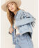 Image #3 - Wrangler Women's Throwback Fringe Jacket, Blue, hi-res