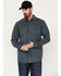 Image #1 - Cody James Men's FR Check Plaid Print Long Sleeve Pearl Snap Work Shirt , Teal, hi-res