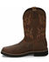 Image #3 - Justin Men's Driller Western Work Boots - Steel Toe, Tan, hi-res