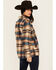 Image #4 - Idyllwind Women's Dowlan Plaid Print Shacket , Indigo, hi-res