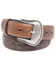 Image #1 - Cody James Men's Turquoise Stitched Longhorn Buckle Belt, Brown, hi-res