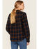 Image #4 - Lucky Brand Workwear Women's Canyon Plaid Print Long Sleeve Button-Down Flannel Work Shirt, Navy, hi-res