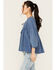 Image #2 - Cleo + Wolf Women's Painters Blouse, Blue, hi-res