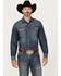 Image #1 - Wrangler Retro Men's Premium Snap Denim Long Sleeve Western Shirt, Indigo, hi-res