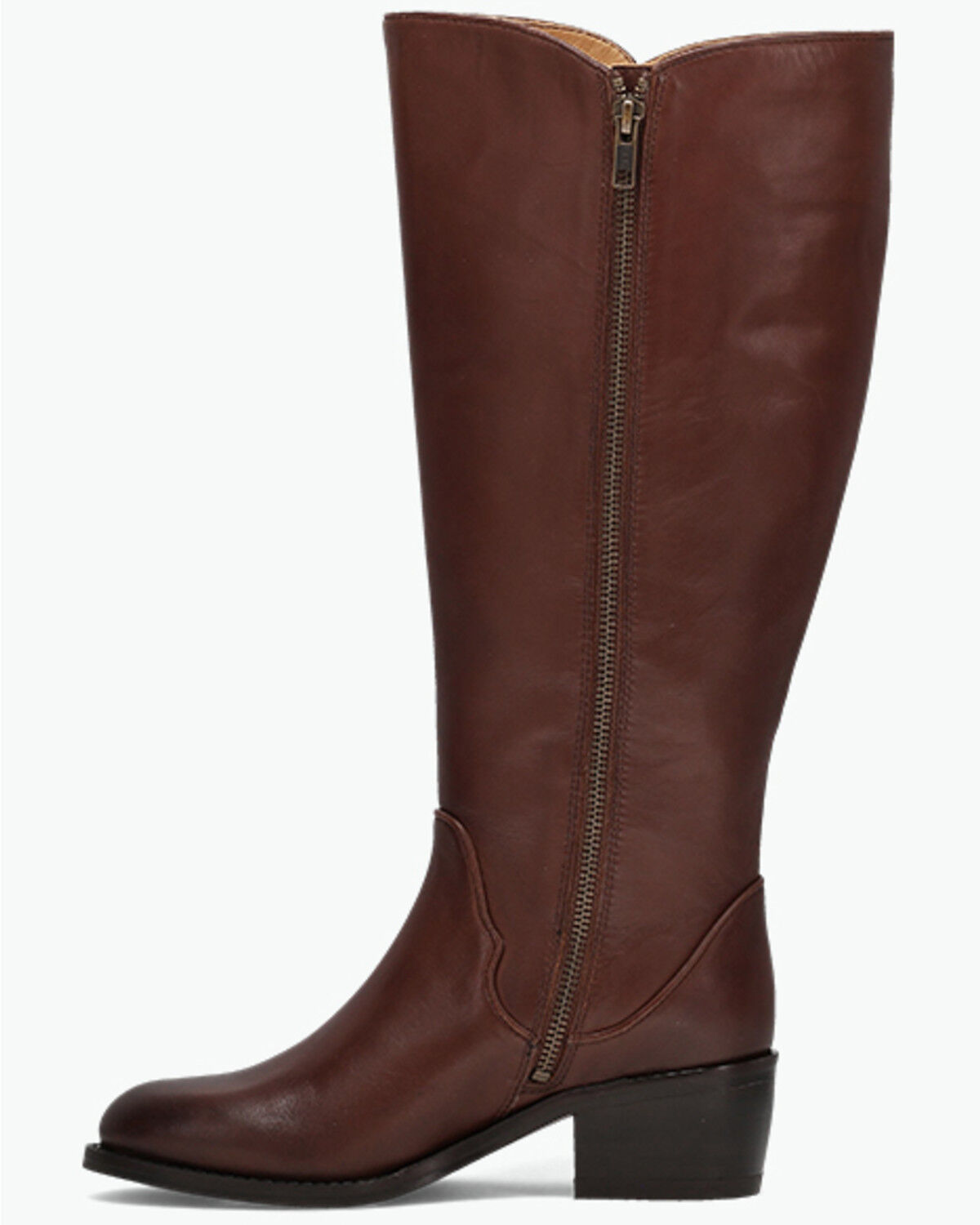 Image #3 - Frye Women's Carson 2 Piping Tall Wide Calf Fashion Boots - Round Toe, Brown, hi-res