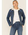 Image #2 - Wrangler Women's Sherpa-lined Denim Trucker Jacket, Blue, hi-res