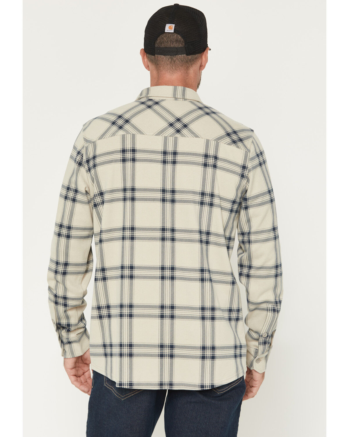 Image #4 - Brothers and Sons Men's Locket Plaid Print Long Sleeve Button-Down Stretch Western Shirt, Tan, hi-res