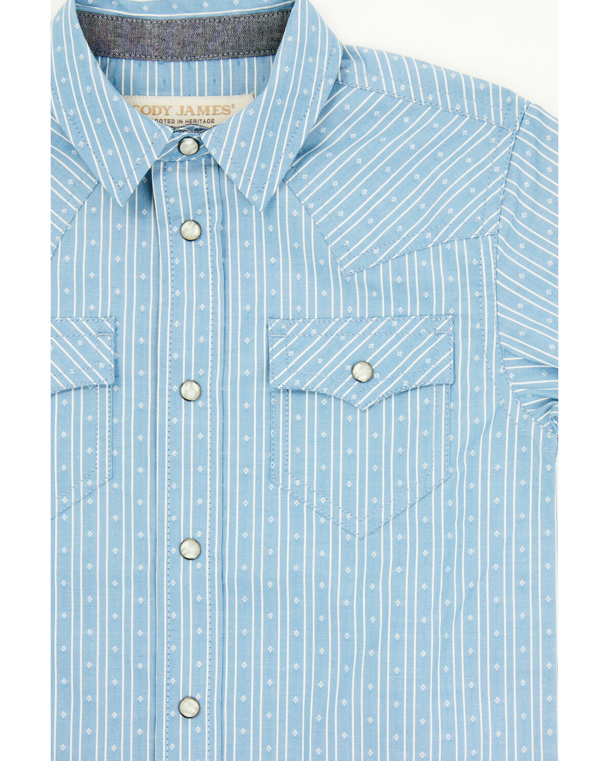 Image #2 - Cody James Toddler Boys' Cowboy Way Striped Print Short Sleeve Snap Western Shirt, , hi-res