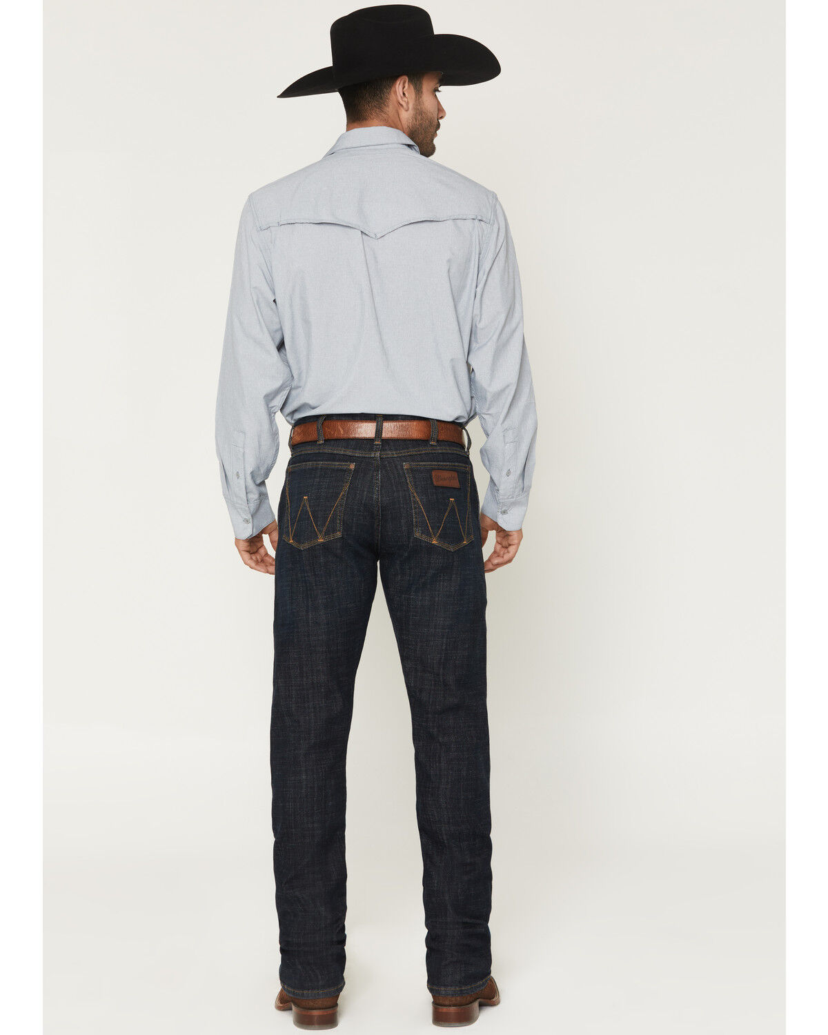 Image #3 - Wrangler Retro Men's Dax Dark Wash Slim Bootcut Stretch Denim Jeans, Indigo, hi-res