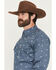 Image #2 - Cowboy Hardware Men's Skull Print Long Sleeve Snap Stretch Western Shirt, Slate, hi-res