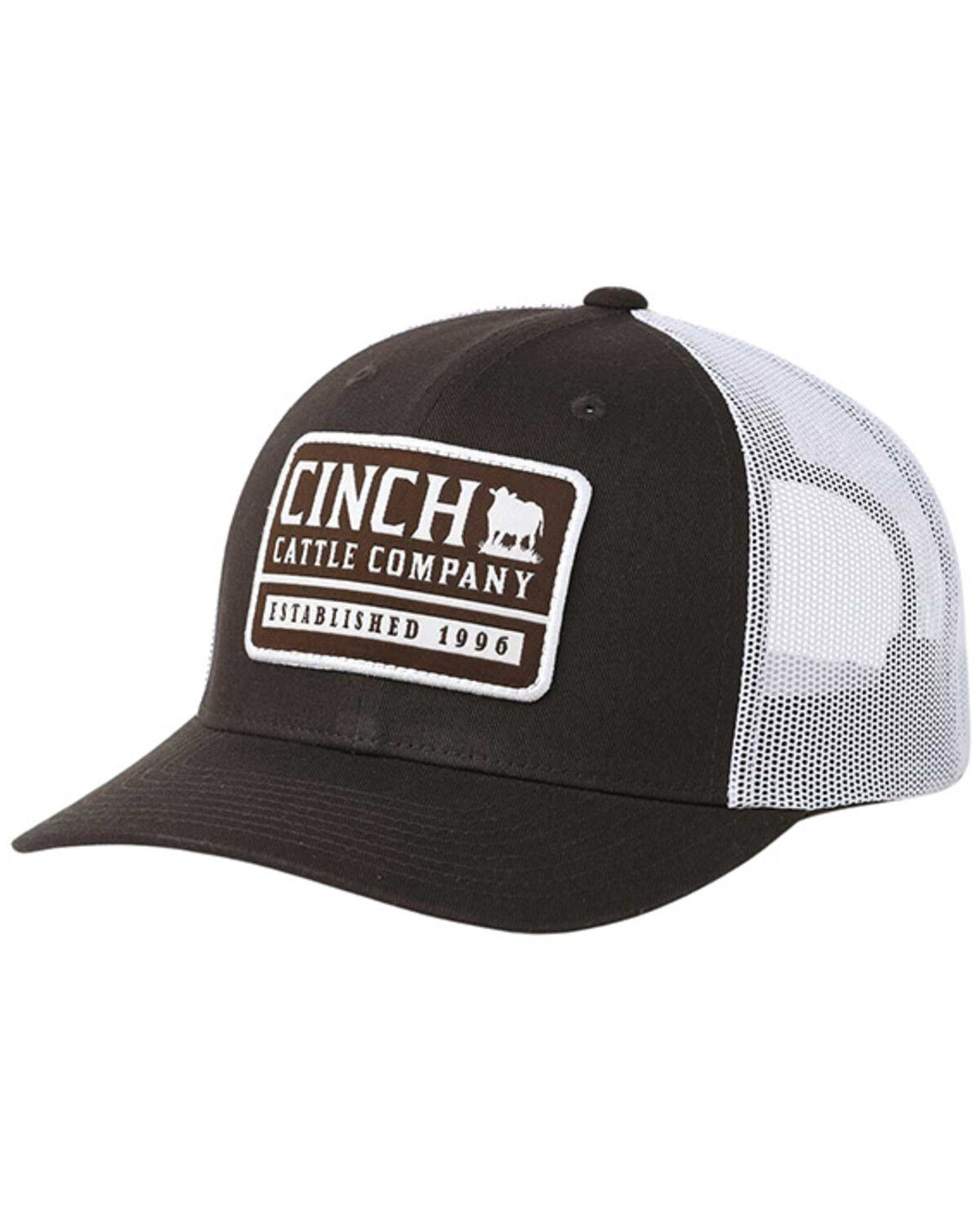 Cinch Men's Logo Patch Ball Cap, Brown, hi-res