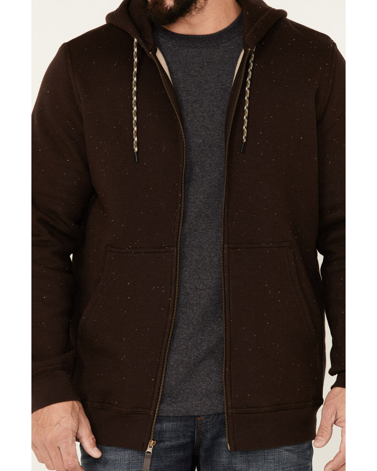 Image #3 - Moonshine Spirit&reg; Men's Brown Koa Wood Zip-Front Hooded Jacket, Brown, hi-res