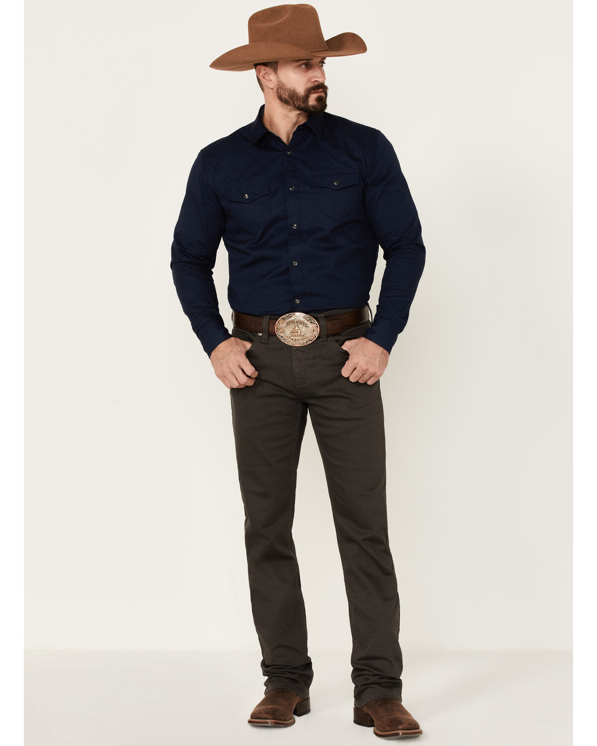Image #1 - Cody James Men's Appaloosa Wash Jackson Slim Straight Stretch Denim Jeans, Grey, hi-res