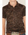 Image #3 - RANK 45&reg; Boys' Tonal Southwestern Short Sleeve Button-Down Polo Shirt, Coffee, hi-res