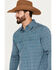 Image #2 - Moonshine Spirit&reg; Men's Free Bird Plaid Print Long Sleeve Western Snap Shirt, Navy, hi-res