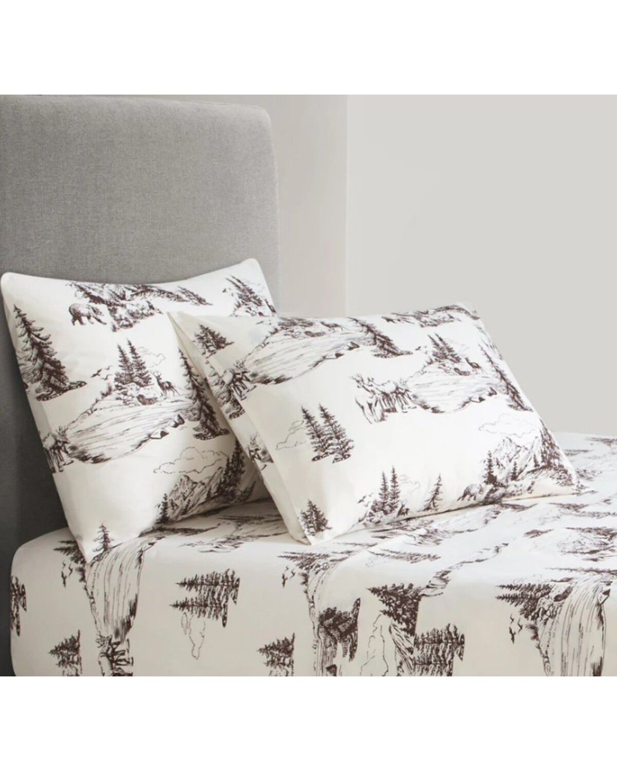Image #1 - HiEnd Accents 200TC Cotton White Pine 4 Piece Sheet Set - King Size, White, hi-res