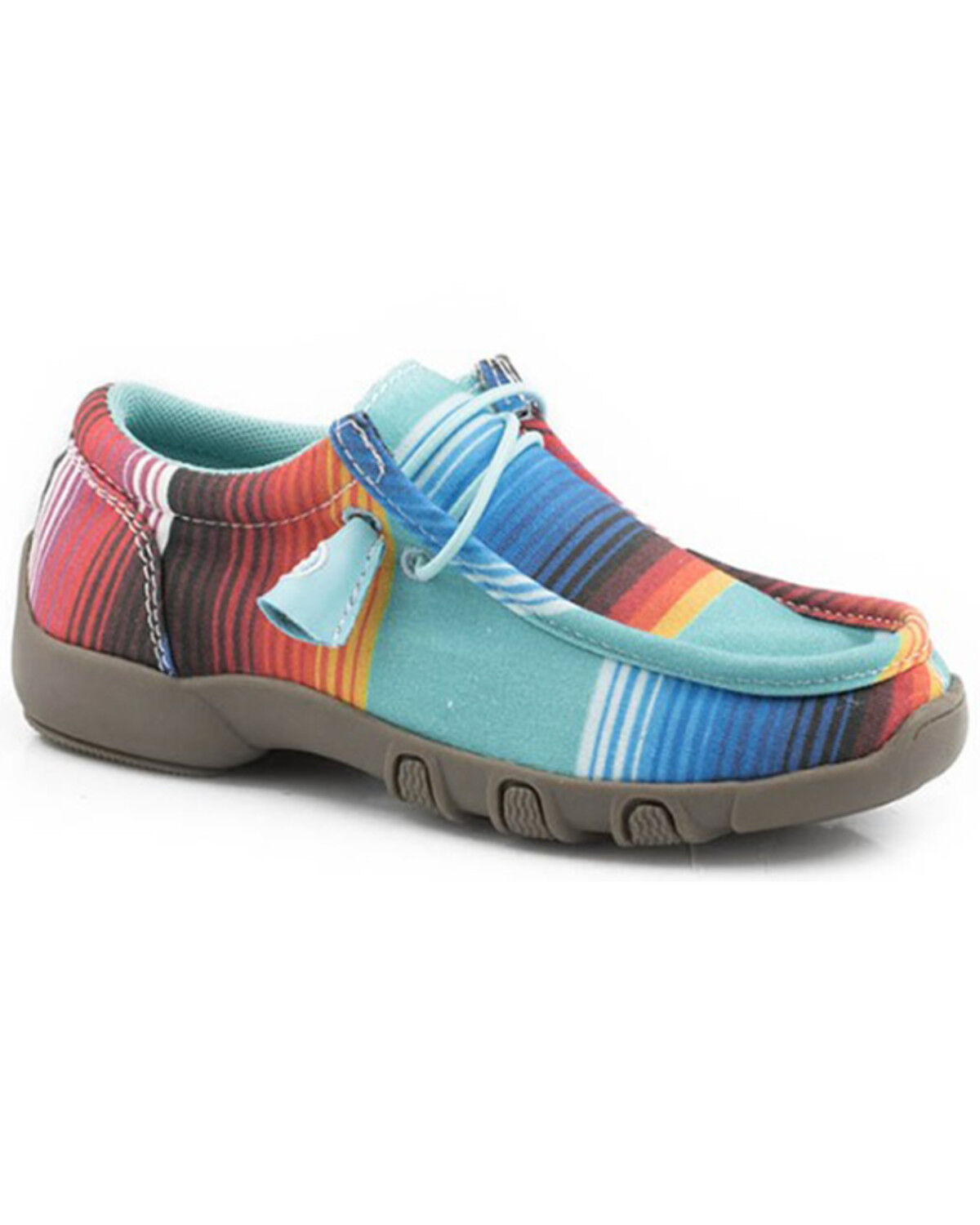 Roper Little Boys' Chillin Serape Slip-On Casual Shoes - Moc Toe, Blue, hi-res
