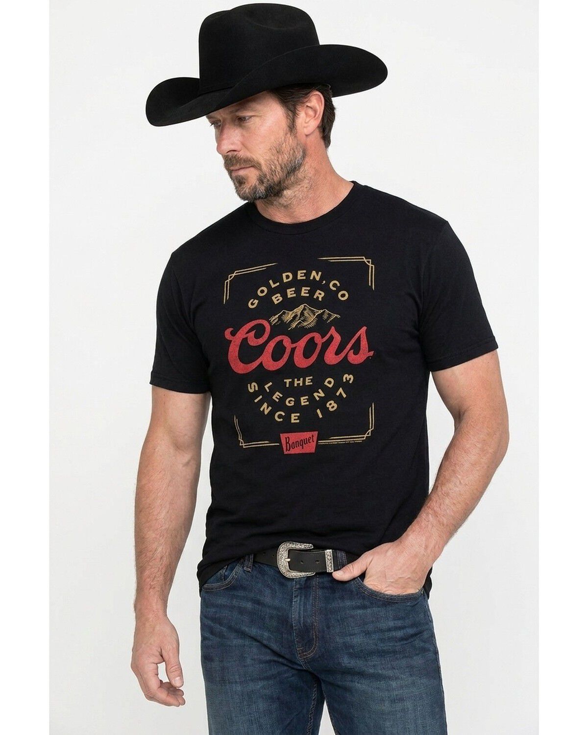 Coors Men's Vintage Take Short Sleeve Graphic T-Shirt, Black, hi-res