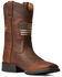 Image #1 - Ariat Men's Cliff Sport All Country Western Performance Boots - Broad Square Toe, Brown, hi-res