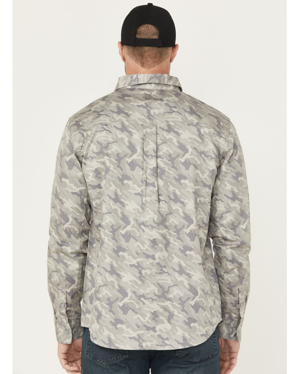 Image #4 - Hawx Men's FR Camo Print Long Sleeve Button-Down Stretch Work Shirt, , hi-res