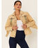 Image #1 - Scully Fringe & Beaded Boar Suede Leather Jacket, Chamois, hi-res