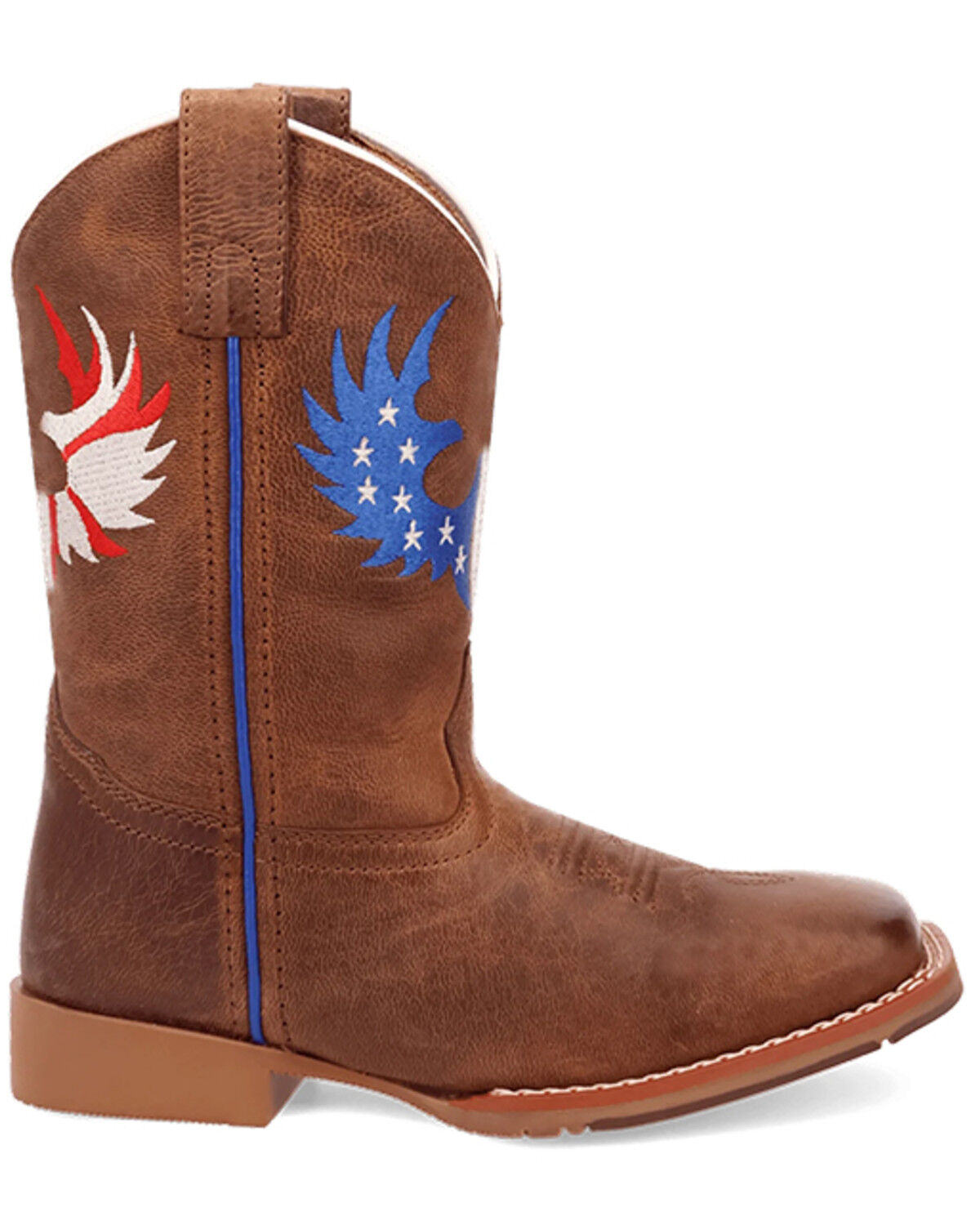 Image #2 - Dan Post Little Boys' Freedom Light Western Boots - Broad Square Toe, Tan, hi-res