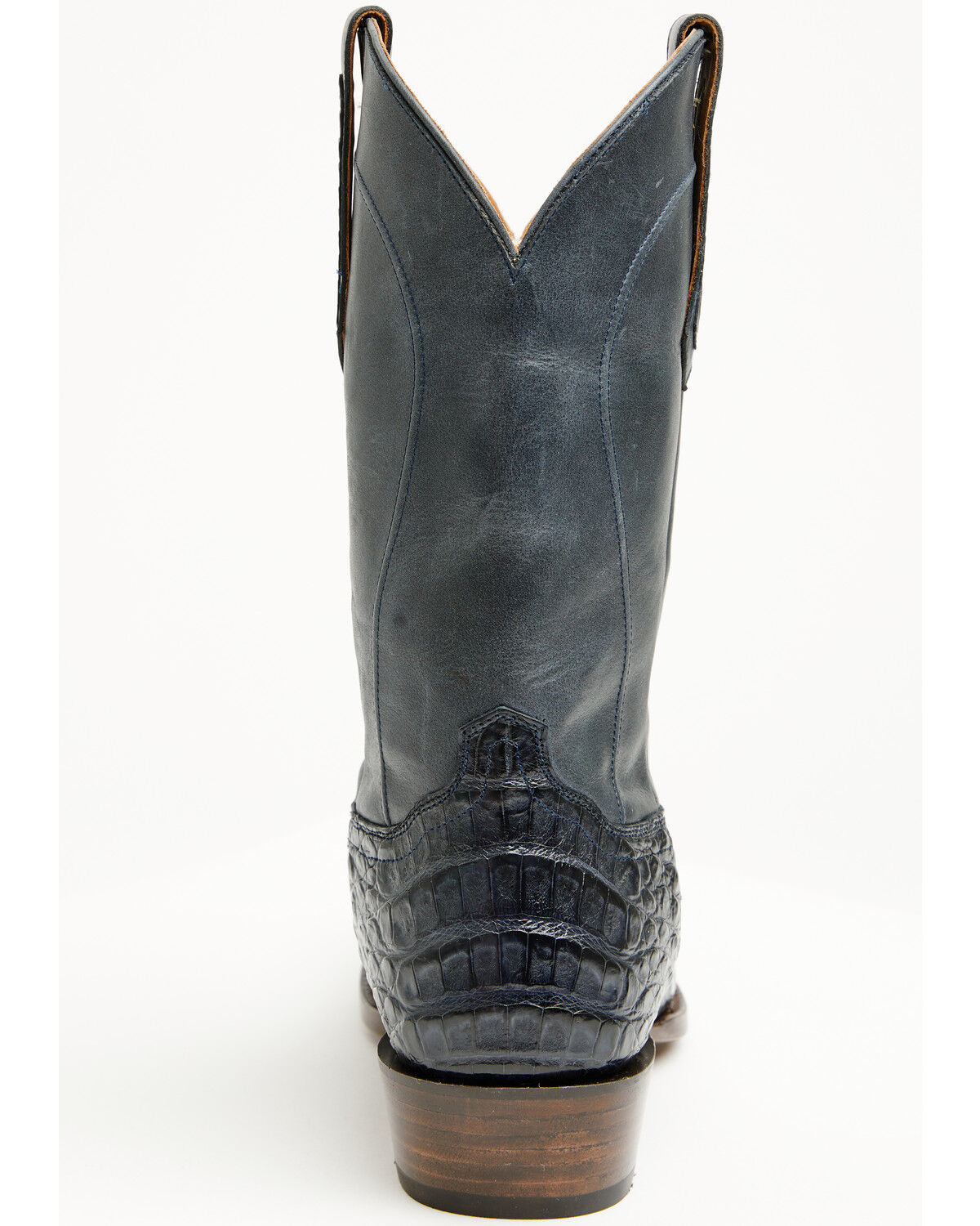 Image #5 - Cody James Black 1978&reg; Men's The Mason Exotic Caiman Western Boots - Square Toe, Navy, hi-res
