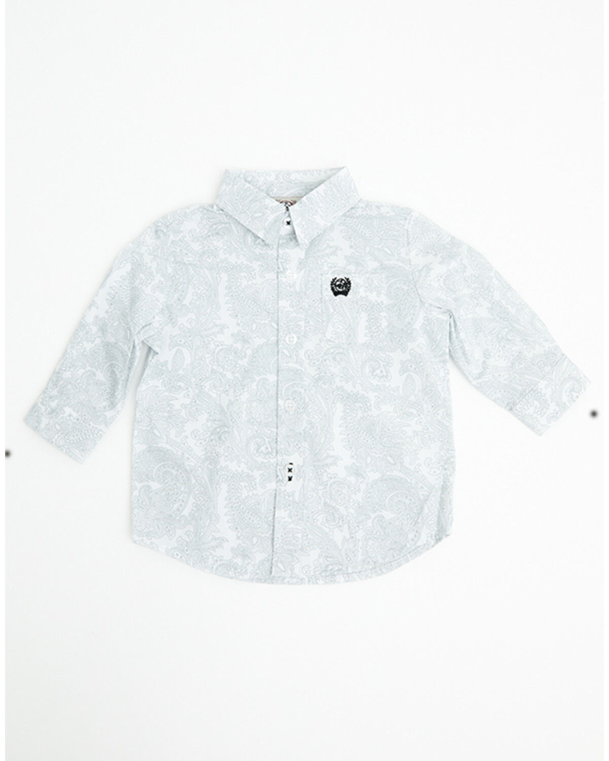 Image #1 - Cinch Infant Boys' Paisley Print Long Sleeve Button-Down Western Shirt, , hi-res