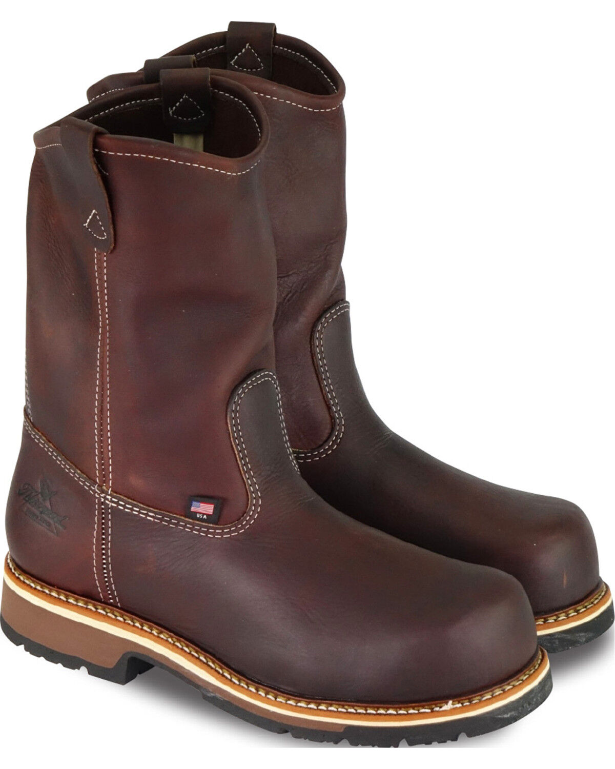 Image #1 - Thorogood Men's USA Emperor Wellington Work Boots - Composite Toe, Dark Brown, hi-res