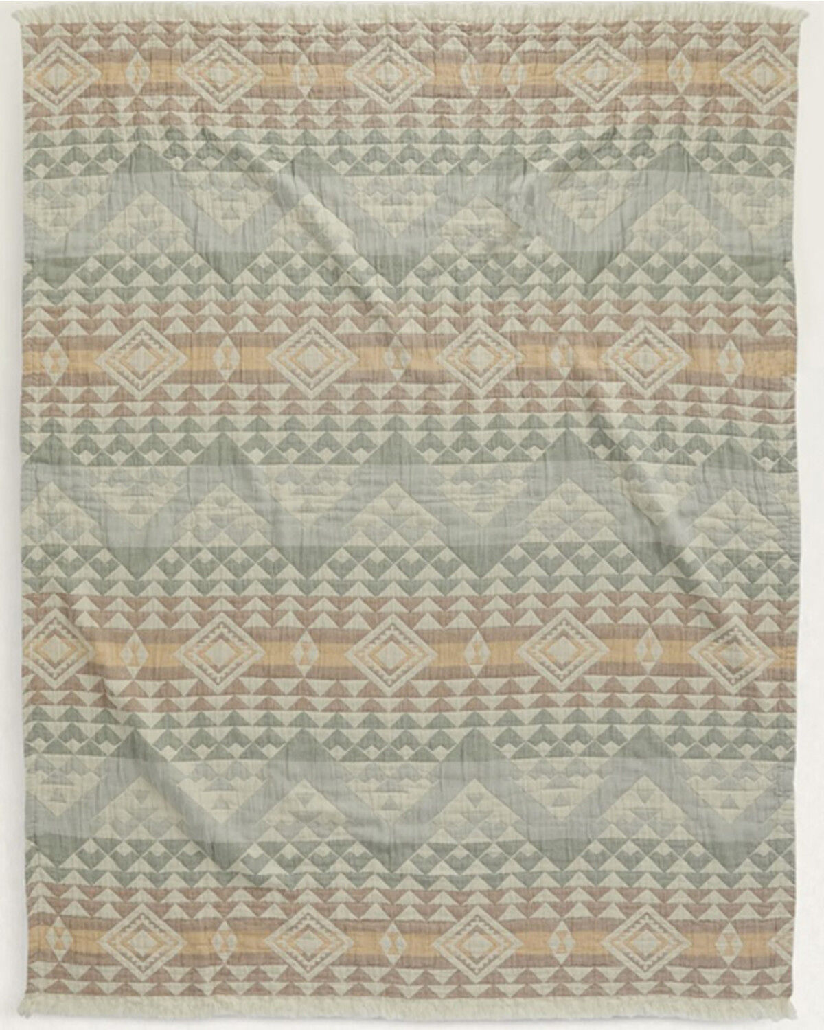 Image #1 - Pendleton Highland Peak Fringed Cotton Throw Blanket, Multi, hi-res