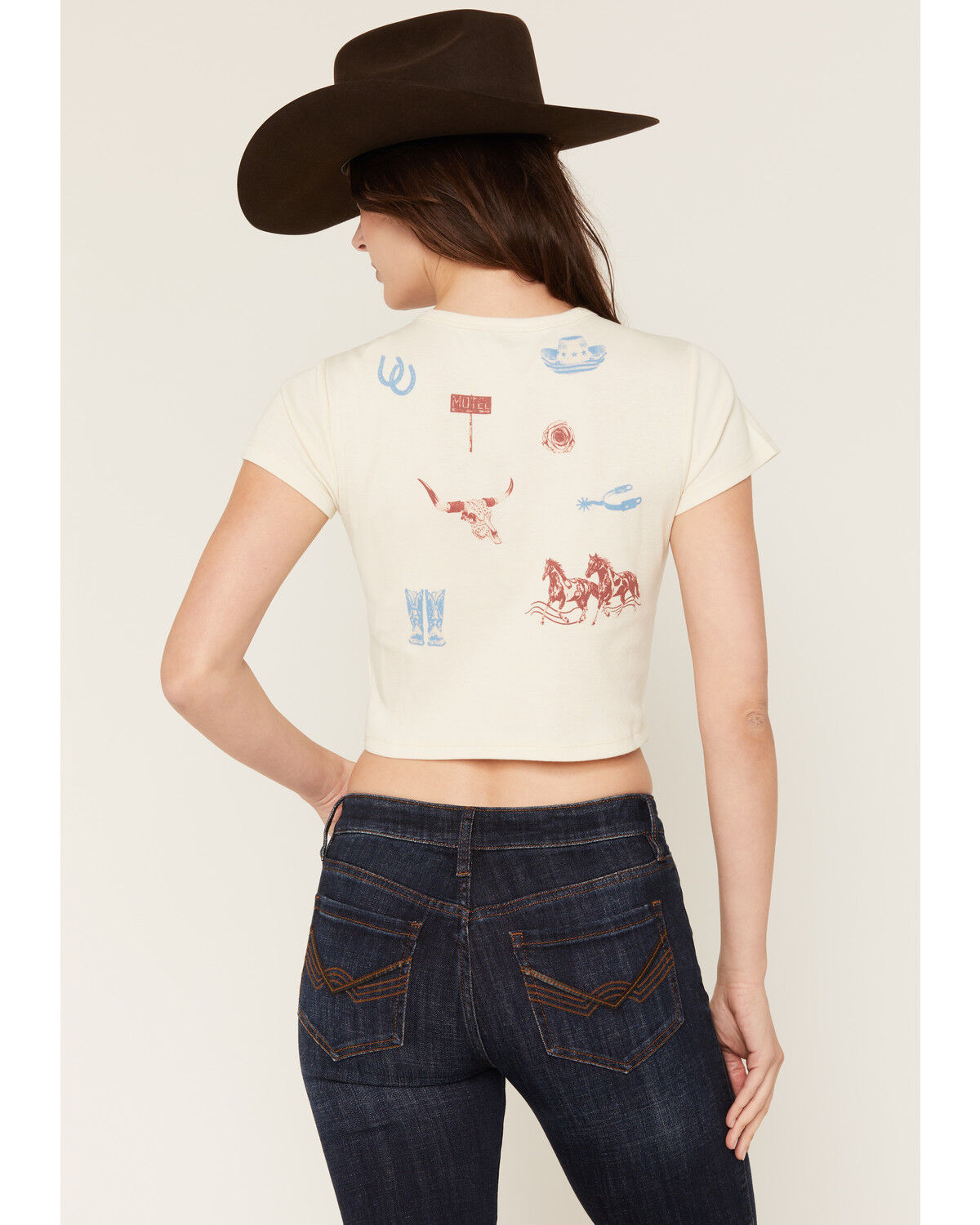Image #4 - Girl Dangerous Women's Icon Baby Tee, Off White, hi-res