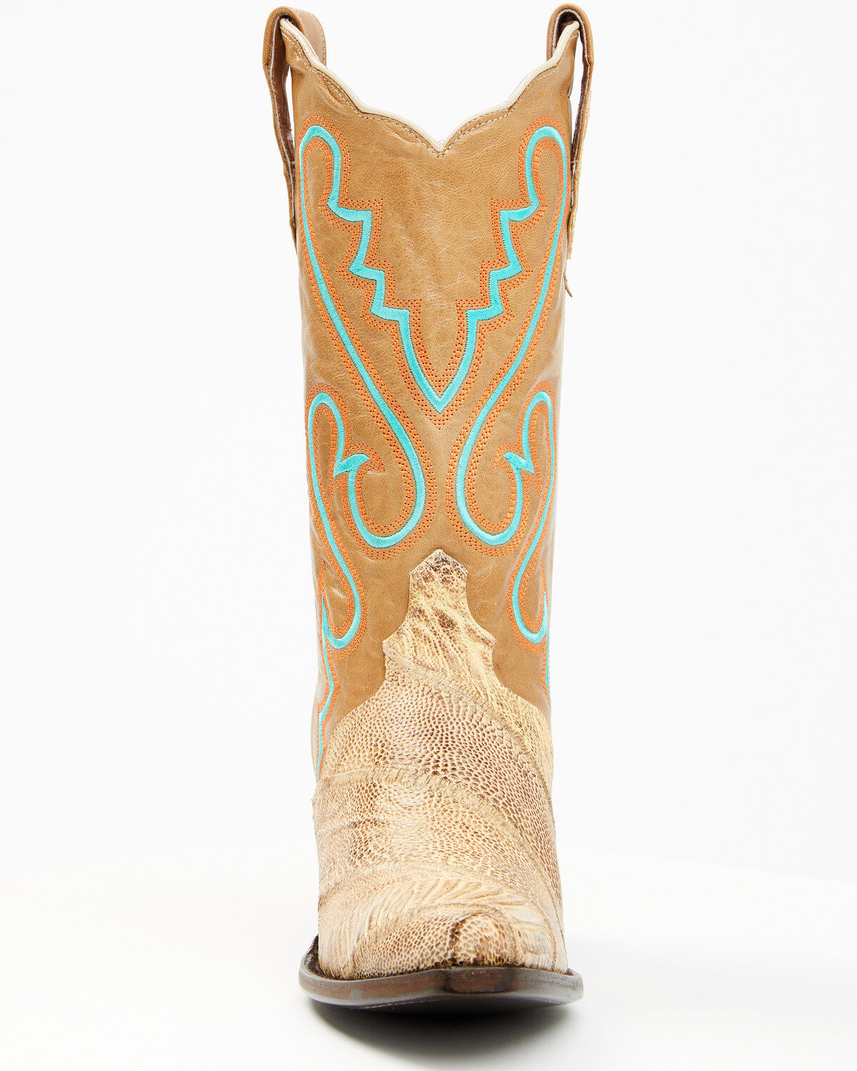 Image #4 - Dan Post Women's Exotic Ostrich Leg Western Boots - Snip Toe, Brown, hi-res