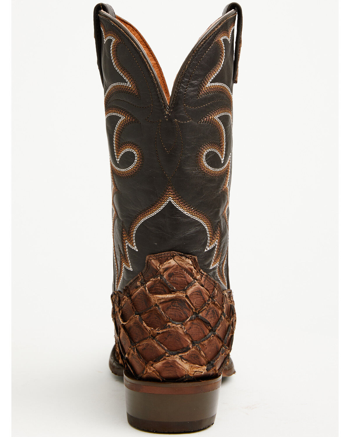 Image #5 - Dan Post Men's Exotic Pirarucu Western Boots - Round Toe, Chocolate, hi-res