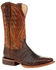 Image #1 - Durango Men's Arena Pro Exotic Caiman Skin Western Boots - Square Toe, Brown, hi-res