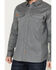 Image #3 - Hawx Men's FR Woven Long Sleeve Button-Down Work Shirt , Silver, hi-res