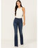 Image #1 - Cleo & Wolf Women's Alpine High Rise Bootcut Stretch Jeans, Dark Wash, hi-res