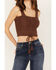 Image #3 - Shyanne Women's Tie-Front Sweater Tank, Medium Brown, hi-res