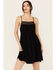 Image #1 - Beyond The Radar Women's Crochet Trim Mini Dress, Black, hi-res
