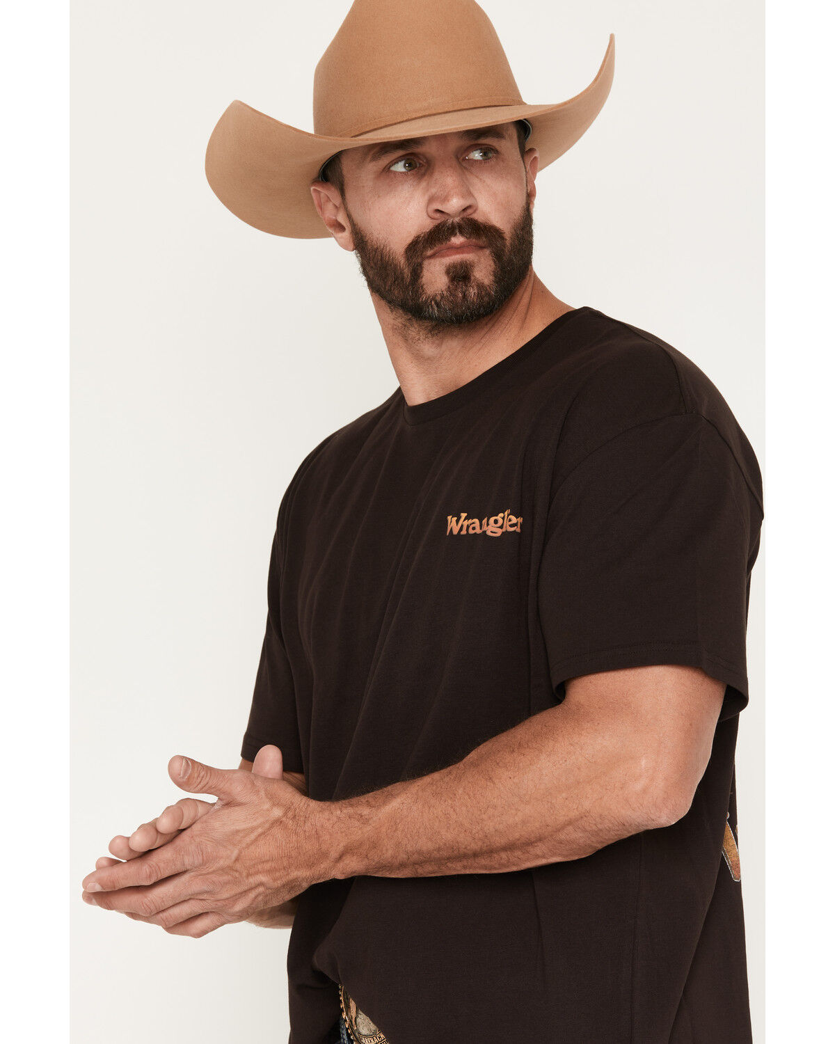 Image #3 - Wrangler Men's Rodeo Short Sleeve Graphic T-Shirt, Dark Brown, hi-res