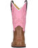 Image #4 - Smoky Mountain Girls' Mustang Western Boots - Round Toe, Brown/pink, hi-res